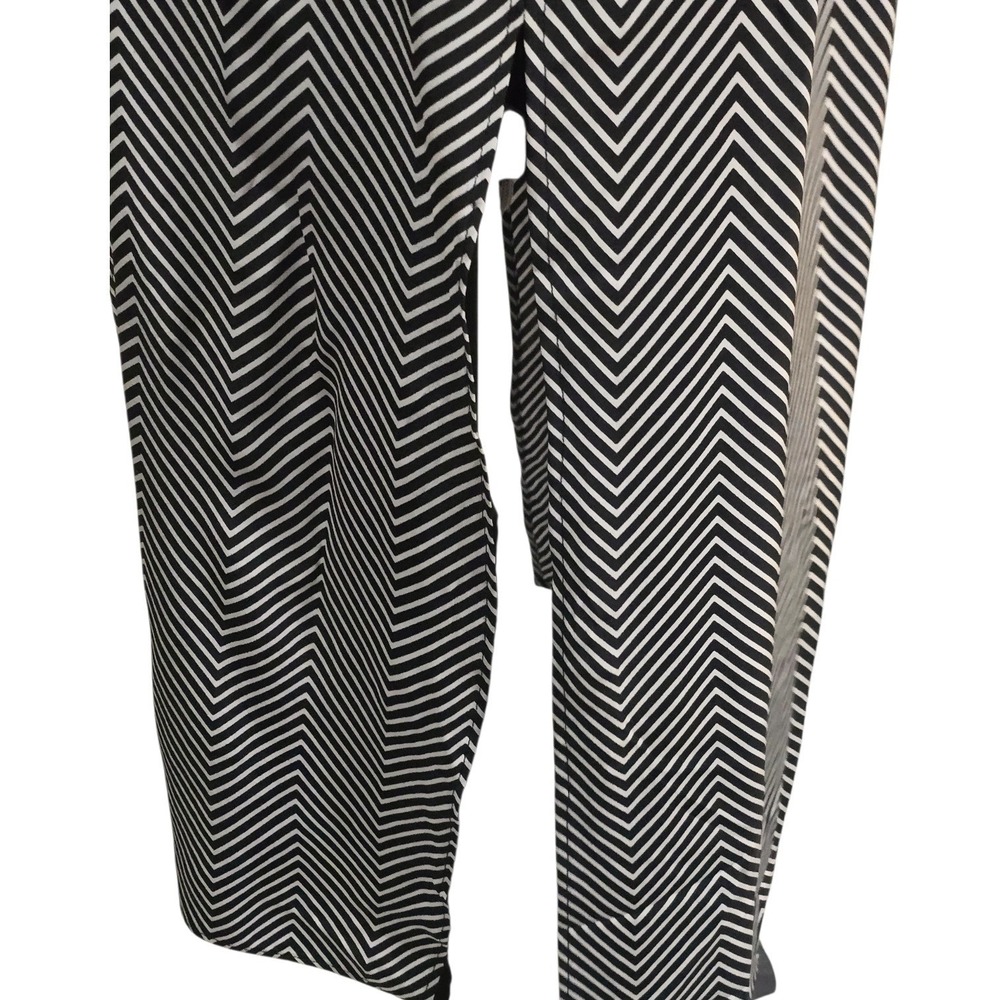 VTG Balenciaga Paris Silk Duster Womens Chevron Open Front Black White FR 42 - Picture 14 of 14